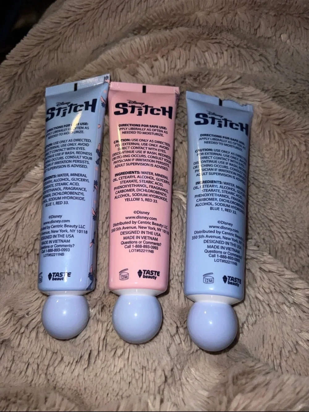 Disney Stitch Hand Cream Lot Vanilla, Passionfruit, & Coconut Vanilla